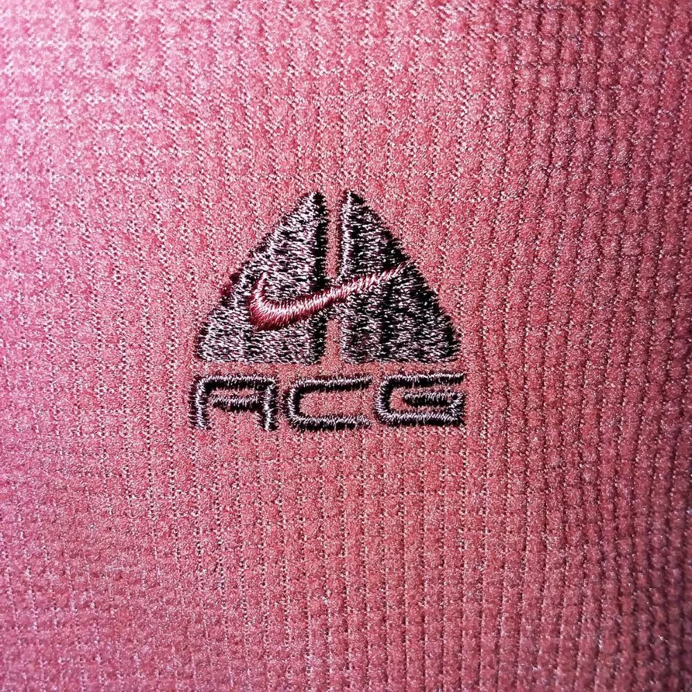 Nike ACG Thermal Waffle Knit 1/2 Zip Red Sz XXL